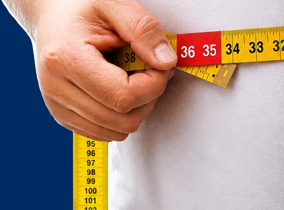A measuring tape around the waist
